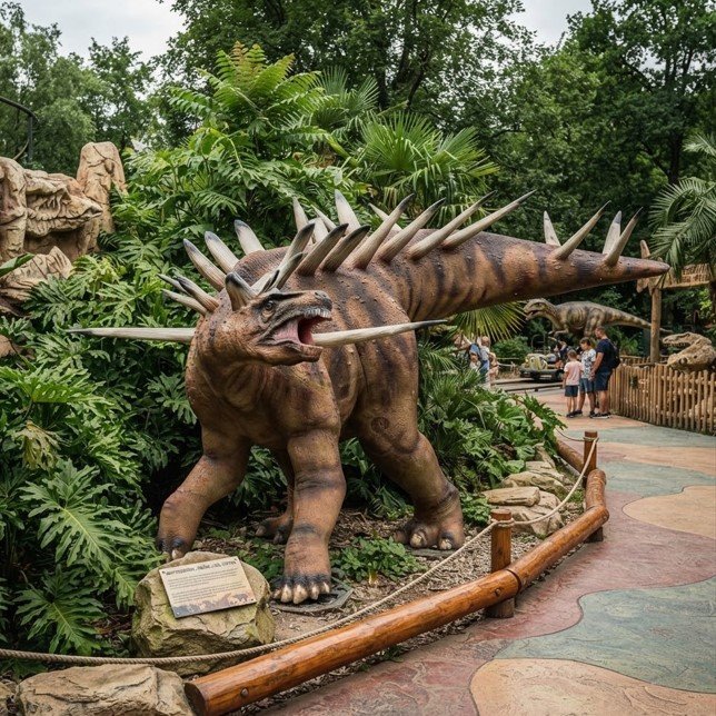 Gigantyczna figura dinozaura Kentrosaurus do parku rozrywki 700 cm