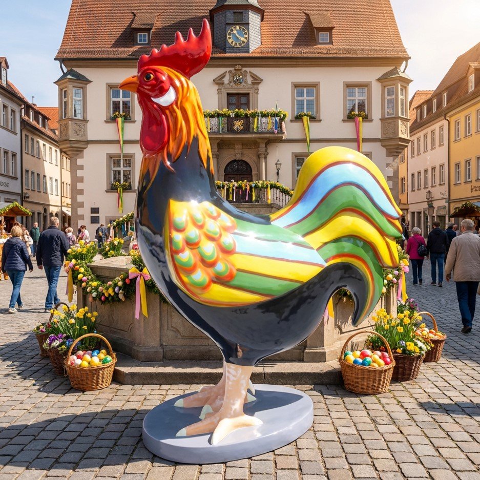 Figura Kogut wielkanocny dekoracja na rynek miejski 200cm