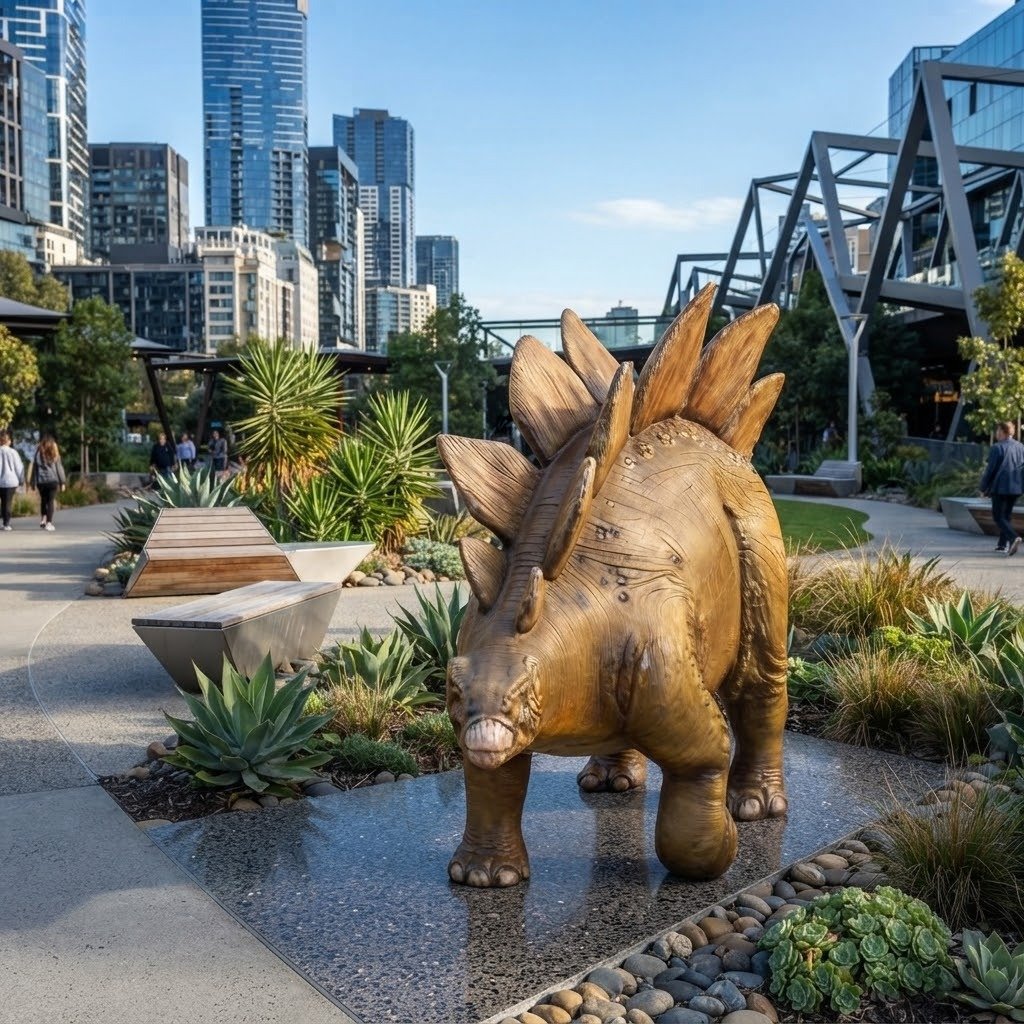 Ekskluzywna figura dinozaura Stegozaur do ogrodu i parku 480 cm